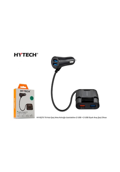 Hytech Hy-Xq70 7A Hızlı Şarj Arka Koltuğa Uzatılab