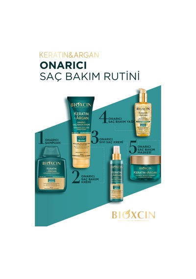 Bioxcin Keratin & Argan Onarıcı Bakım Maskesi 225 Ml 3 Adet