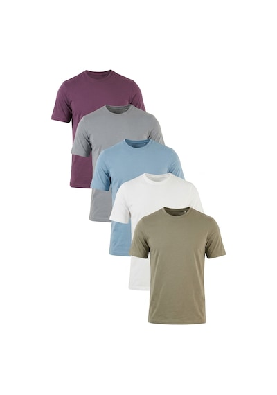 Buratti Pamuklu Regular Fit Bisiklet Yaka 5'li Paket T Shirt Erkek T Shirt 59020204s5 Mürdüm-vizon Yeşili-mavi-açık Gri-ekru