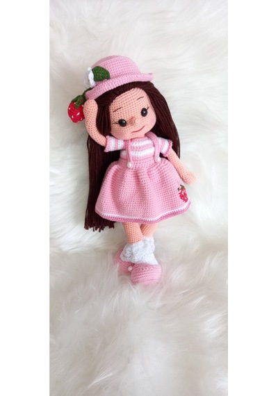 Çilek Kız Esra Amigurumi Organik Oyuncak