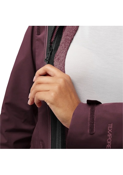 Jack Wolfskın Jack Wolfskin Rotwand 3in1 Kadın Mor Outdoor Ceketi I0116 Mürdüm