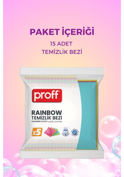 Grimorlife 15 Adet Çok Renkli Temizlik Bezi Banyo Mutfak Toz Bezi -dayanıklı Uzun Ömürlü Mutfak Bezi