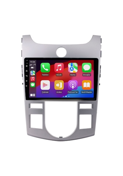 Kia Cerato Araç Multimedya Android Ekran Carplay Navigasyon Double Teyp 4+64 9" 08-12 Silver Blueway