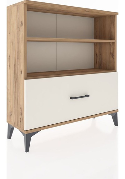 Arges Şifonyer 2 Raflı Tek Çekmeceli 88x30x96 Çam-aytaşı Çam