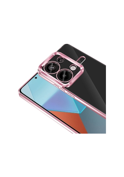 Ardemix Redmi Note 13 Pro 4g Kılıf Kamera Korumalı Logo Gösteren Omega Kapak - Siyah Siyah