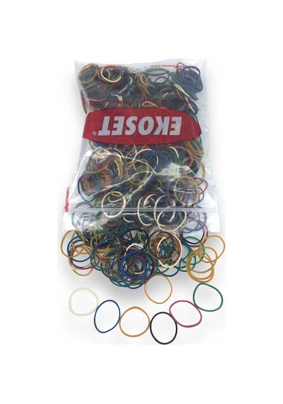 Ekoset Renkli Kauçuk Toka Lastiği Karışık 6 Renk 40 MM 1000 Adet
