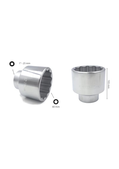 Ceta Form 80 mm 1” 12 Köşe Yıldız Lokma Anahtar C42-B80