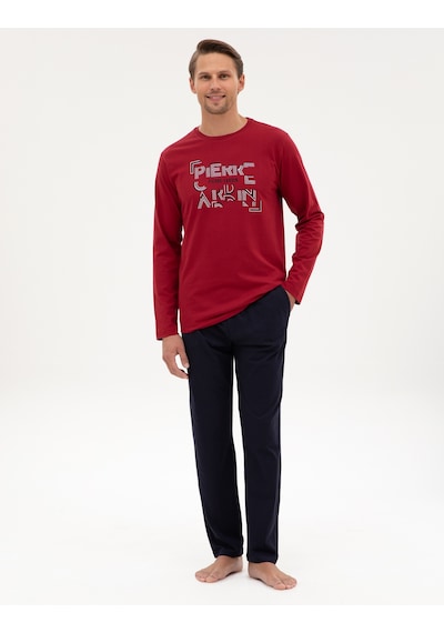 Pierre Cardin Erkek Bordo Pijama Takım 50322652-900 Bordo