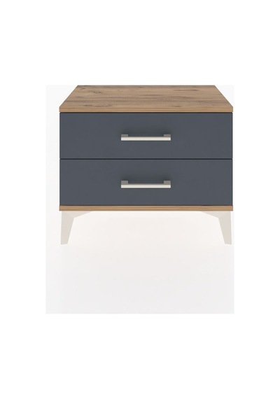 Arges Komodin 2 Çekmeceli 60x30x48 Çam-antrasit Atlas Çam
