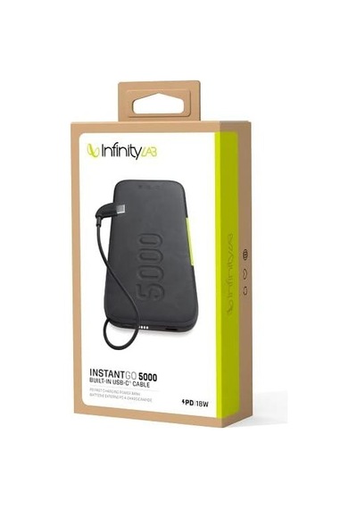 Infinitylab Instantgo Siyah 5000 Mah Hızlı Şarj Kablosuz Powerbank - Outlet