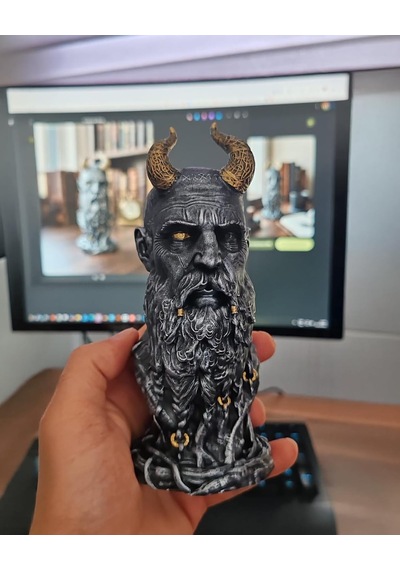 İskandinav Mitolojisi Bilge Büstü - 15 Cm El Boyaması Özel Tasarım Reçine Figür - Viking Temalı Koleksiyonluk M Diğer İskandinav Mitolojisi Bilge Büstü - 15 Cm El Boyaması Özel Tasarım Reçine Figür - Viking Temalı Koleksiyonluk M Diğer