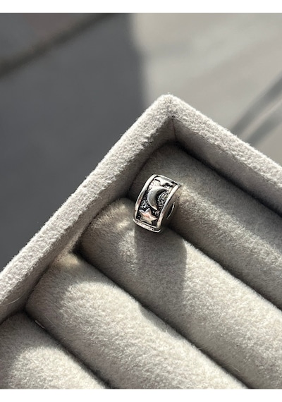 Ay Yıldız Klips Charm Asafaccessory Gümüş