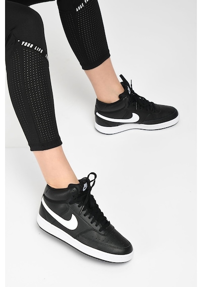 Nike Court Vision Mid Kadın Ayakkabı Siyah
