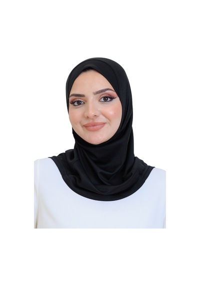 Modish Group Hazır Başörtü Pratik Tak Çıkart Kadın Günlük Şal Hafif Kırışmaya Dayanıklı Siyah
