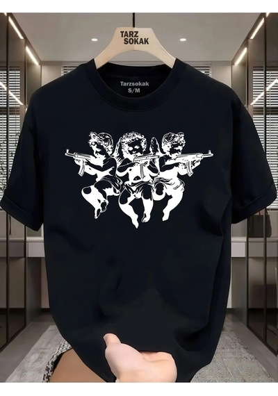 Tarzsokak Unisex No Real T-shirt Siyah