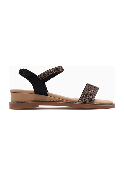 Guja Kadın Dolgu Topuklu Günlük Sandalet 26y 25y346-3 Siyah Siyah