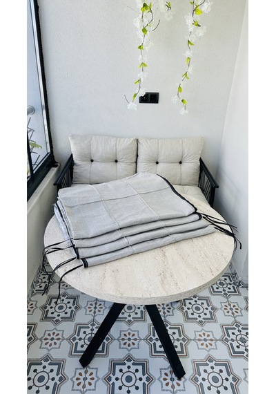Bahçe Balkon Takımı Minder Kılıfı 1 Adet Açık Gri