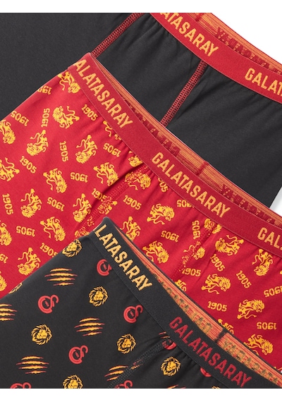 Gsstore Galatasaray 3'lü Çocuk Boxer C242306 Standart Çok Renkli
