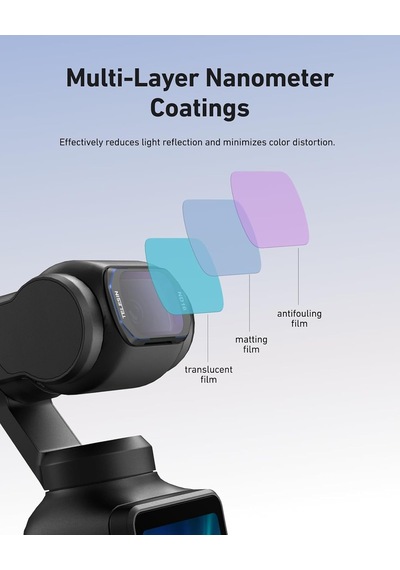 Telesın Nd16/32/64/256 Filtreler, Djı Osmo Pocket 4/3 & Xtra Muse İle Uyumlu Manyetik Sabitlemeli Polarize Nötr Yoğunluk Filtresi