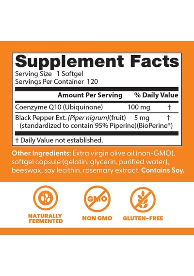 Doctor's Best High Absorption Coq10 With Bioperine 100 Mg 120 Softgels Usa Menşeii Dmmedicineden
