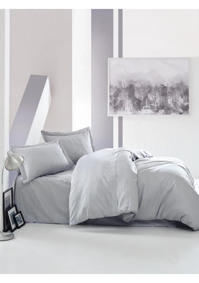 Cotton Box Elegant Saten Çift Kişilik Nevresim Takımı - Gri (405637160)