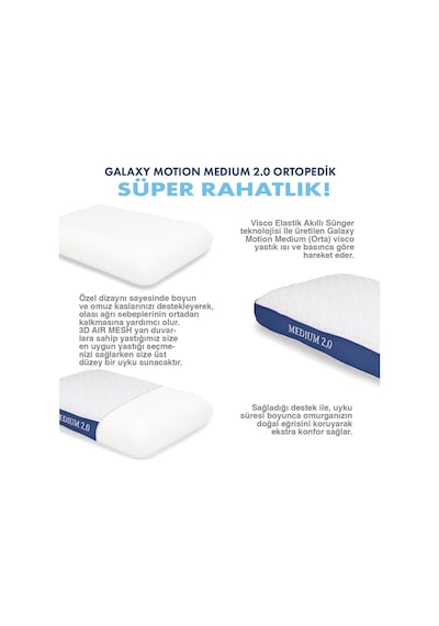 Ergofoam Galaxy Motion Ortopedik Yastık Orta Sert Visco Yastık Medium 2.0