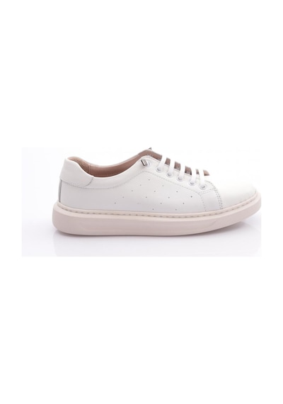 Dgn P64 Kadin Bağcikli Düz Taban Sneaker Ayakkabi P64-1512-R0198 Beyaz