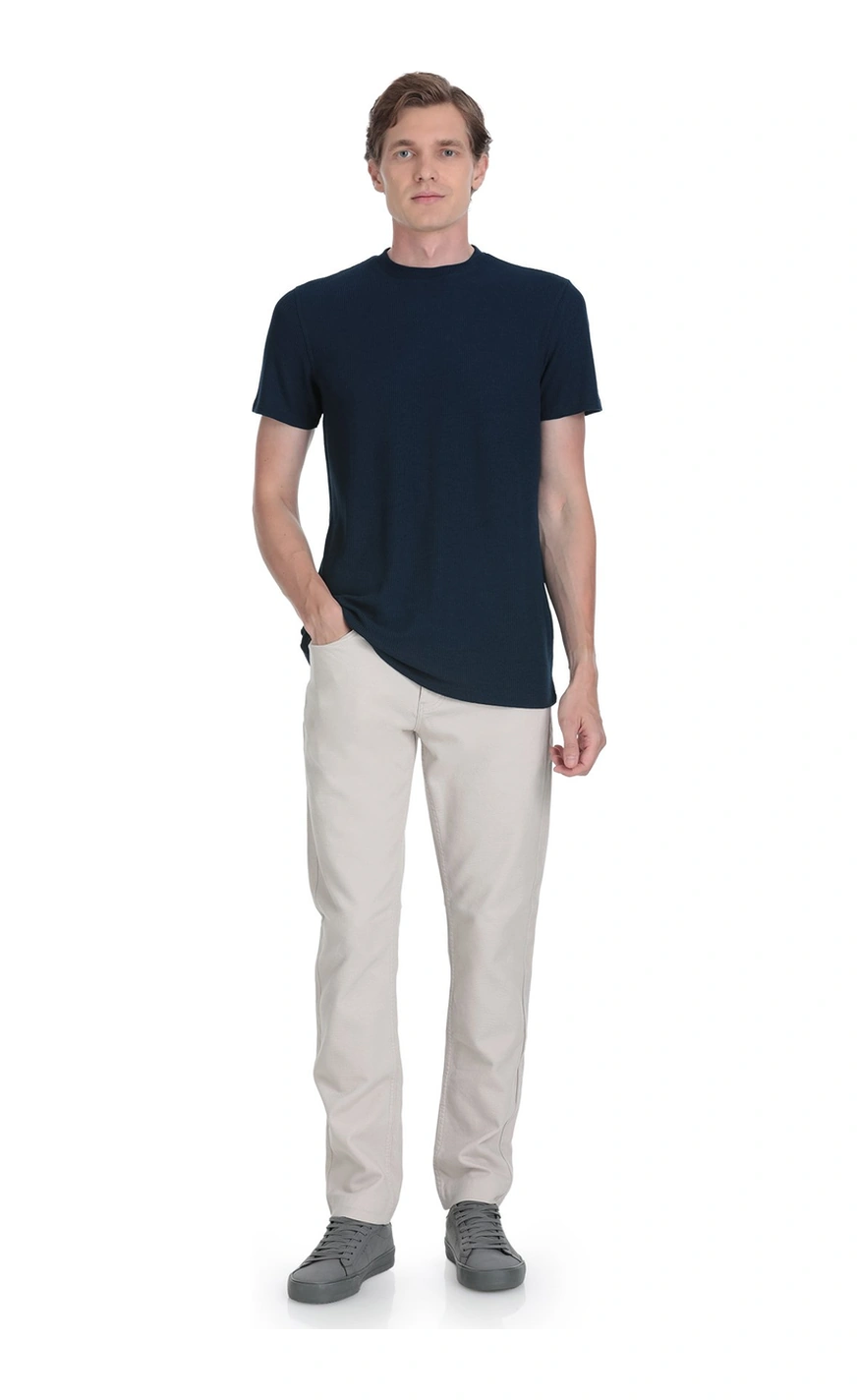 Hatemoğlu Lacivert Regular Fit Bisiklet Yaka Tişört 36096 659126