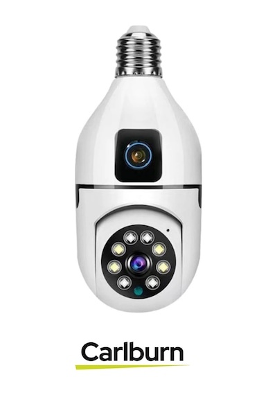 360 Panoramik Görüş 4k Full Hd Çift Lensli E27 Duy Girişli 8 Mp Kablosuz Ampul Kamera