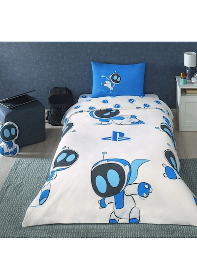 Taç Lisanslı Playstation Astrobot Tek Kişilik Pamuk Nevresim Takı