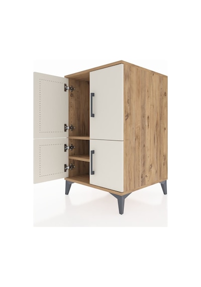 Kronos Komodin 2 Raflı 4 Kapaklı 60x59x96 Çam-aytaşı Çam