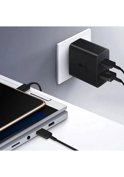 Samsung Uyumlu EP­TA220N Wall İkili Hızlı Şarj Adaptörü (35W­15W) ­ Siyah