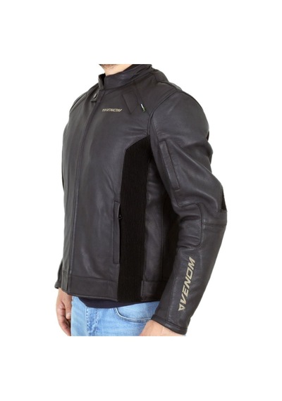 Venom Motosiklet Montu Deri 3 Mevsim Leather Racing Mont Black-red