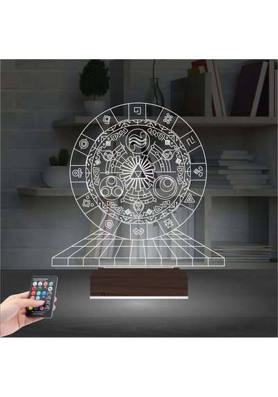 Luvivia Zaman Kapısı Mistik Astroloji 3d Lamba - Masa Gece Lambası Şeffaf