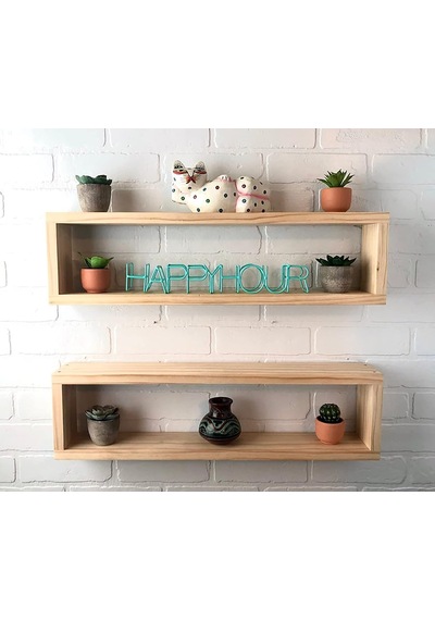 Dfn Wood Masif Ahşap Dekoratif 2'li Mutfak,duvar,banyo Rafı Diğer