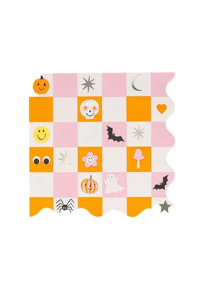 - Groovy Halloween Large Napkins - Bayramı Karakterli Peçeteler L 16'lı