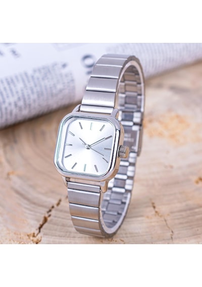 Saattino Gümüş Renk Kordon Kare Gümüş Renk Kadran Minimal Kadın Kol Saati St - 304265