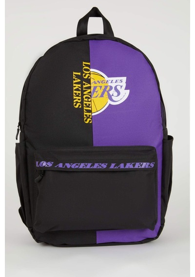 Defacto Unisex NBA Los Angeles Lakers Spor Baskılı Su İtici Kumaş Okul Çantası A5465AXNSKR1 Çok Renkli