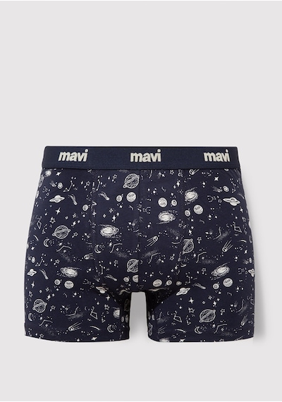Mavi - Gezegen Baskılı Lacivert Boxer 092456-33648 Lacivert