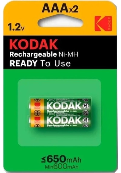 İnce Şarj Edilebilir AAA 650 mah 2 li 2 Paket Kumanda Pili Şarjlı Ni-mh 2 Paket Doldurulabilir Pil