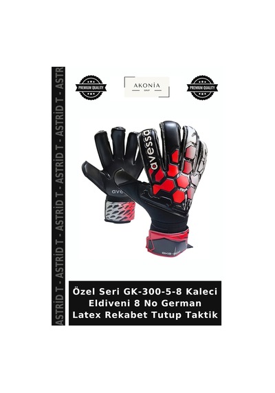 Özel Seri Gk-300-5-8 Kaleci Eldiveni 8 No German Latex Rekabet Tutup Taktik Çok Renkli