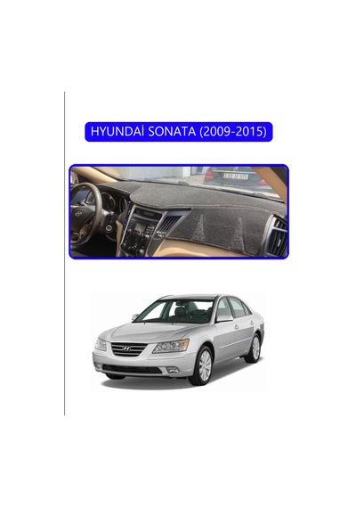 Hyundai Sonata 2009-2015torpido Koruma Halısı Mavi Kenar