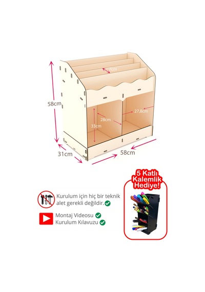 Toby Ahşap Montessori Kitaplık Bebek Çocuk Odası Eğitici 6 Bölmeli I Skandinav Tarz Raflı Kitaplık Bej - 681074137 Bej Toby Ahşap Montessori Kitaplık Bebek Çocuk Odası Eğitici 6 Bölmeli I Skandinav Tarz Raflı Kitaplık Bej - 681074137 Bej