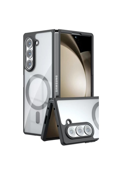 Newface Samsung Galaxy Uyumlu Z Fold 5 Kılıf Blur Fold Magsafe Kapak - Siyah