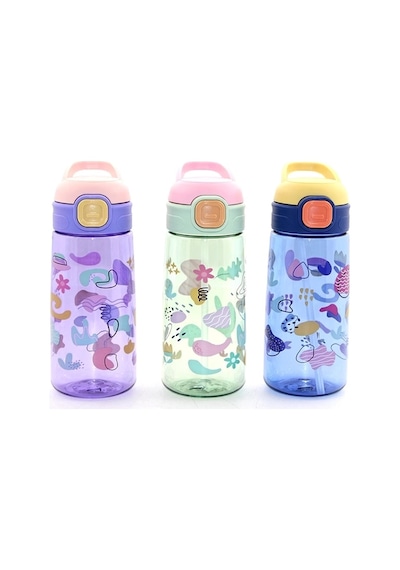 Renkli Pipetli Suluk 600 Ml Bpa İçermez Alk2968 Çok Renkli