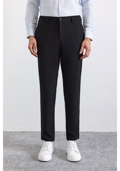 Süvari Siyah Slim Düz Jogger Pantolon Spn2020500003-s09