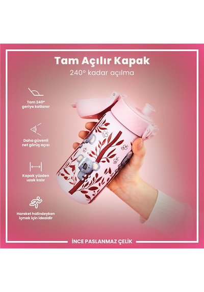Ion8 - Paslanmaz Çelik Çocuk Suluk - Koala - 400 Ml - Sızdırmaz Çok Renkli