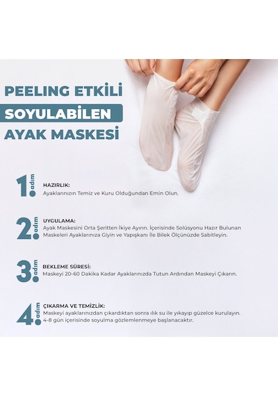 Dermokil Peeling Etkili Çorap Tipi Soyulabilir Ayak Maskesi 30 Ml X 3 Adet