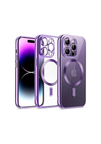 Apple iPhone Uyumlu  14 Pro Uyumlu Kılıf Kross Magneticsafe Kapak - Mor