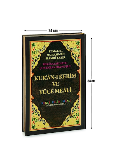 Renkli Satır Altı Türkçe Kelime Mealli Cami Boy Kuranı Kerim